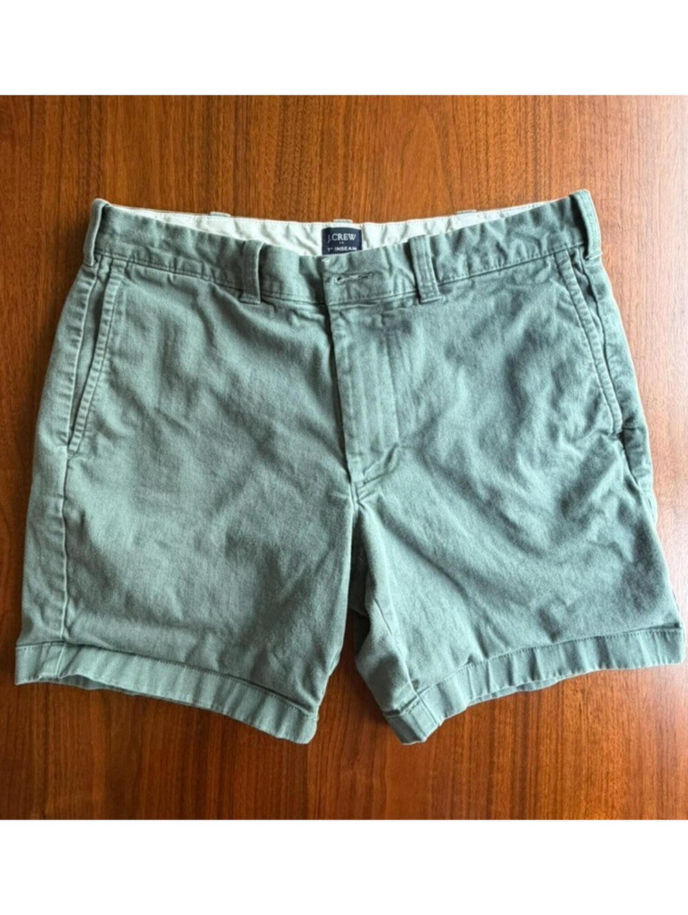 J.Crew Men's Flex Sage Green 7" Inseam Shorts - Size 31